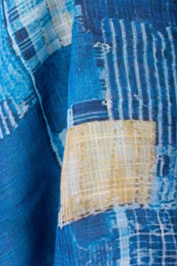 Abstract Plaid Patchwork Scarf
