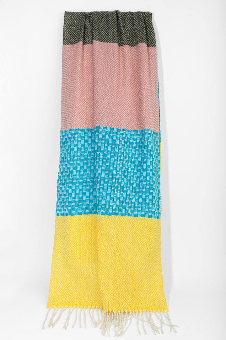 Multi Colored Printed Fringe Scarf