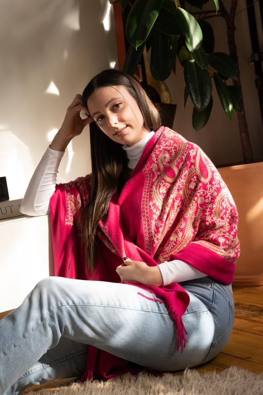 Nora Embroidered Scarf