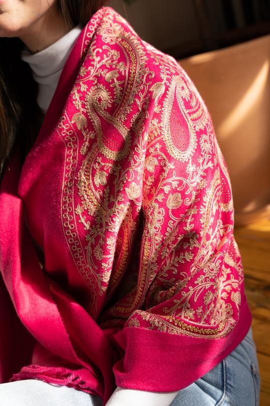 Nora Embroidered Scarf