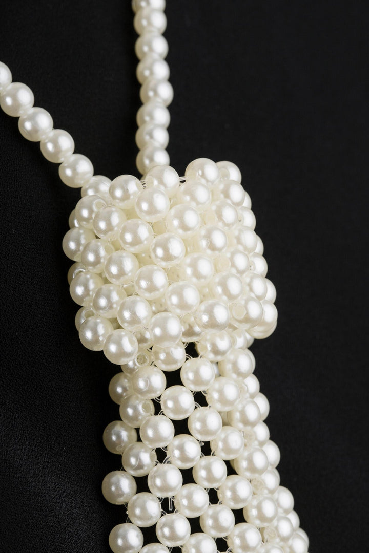 Pearled Tie Necklace
