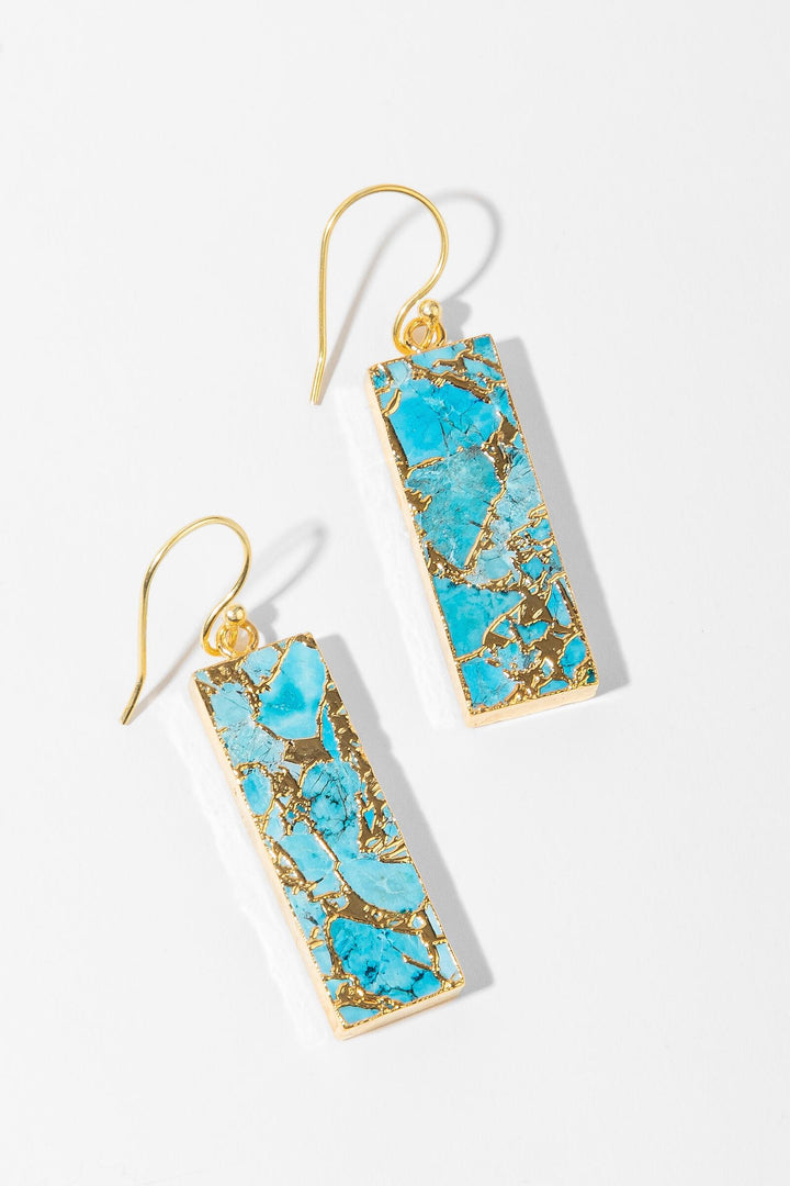 Mojave Rectangle Gemstone Earrings