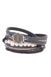 Dream Leather Pearl Bracelet