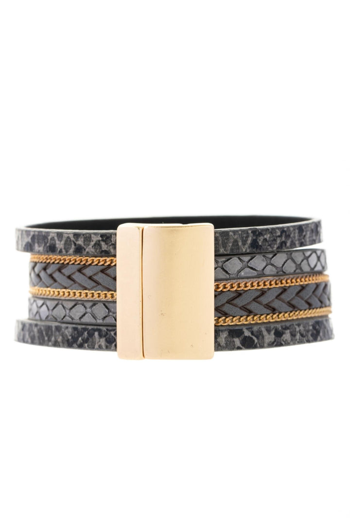 Vegan Leather Buckle Bracelet