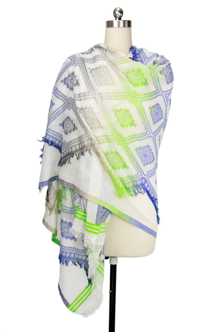 Abstract Tie Dye Diamond Scarf
