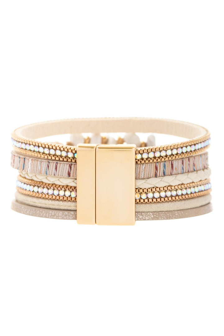 Angled Stone Adorned Bracelet