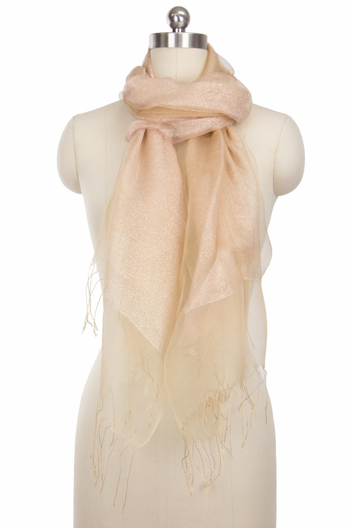 Glitz Sheer Fringed Scarf
