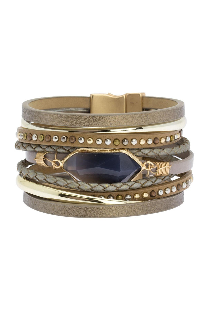 Midnight Tropic Leather Bracelet