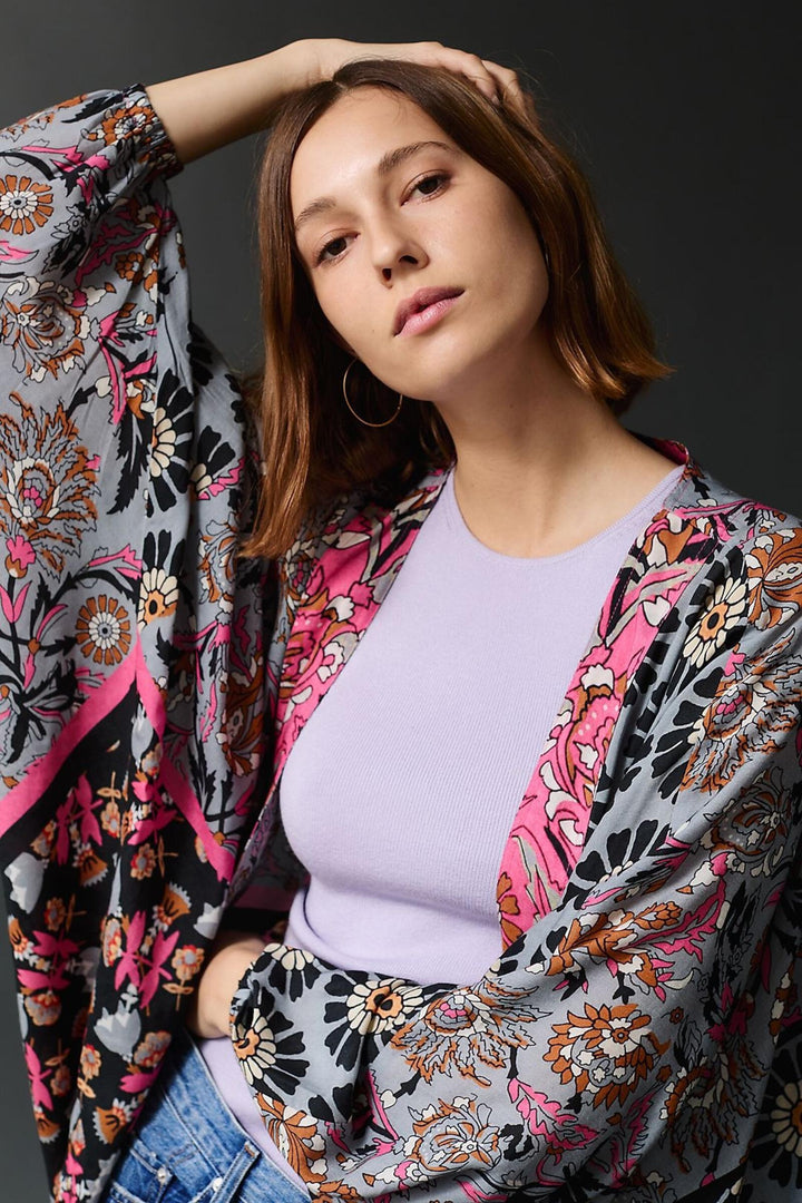 Juliana Abstract Floral Kimono