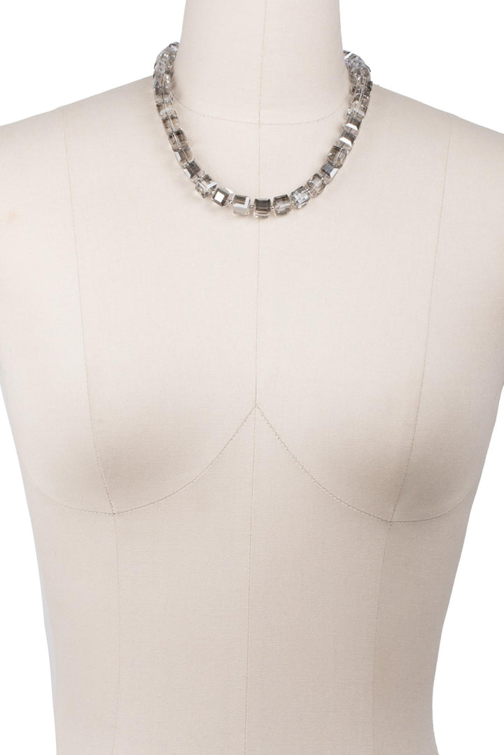 Classic Squared Faceted Bead Necklace
