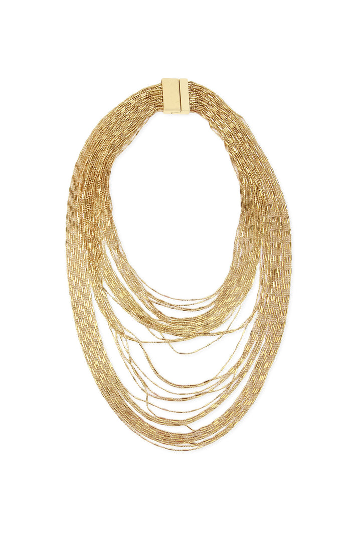 Gold Multi Layer Chain Necklace