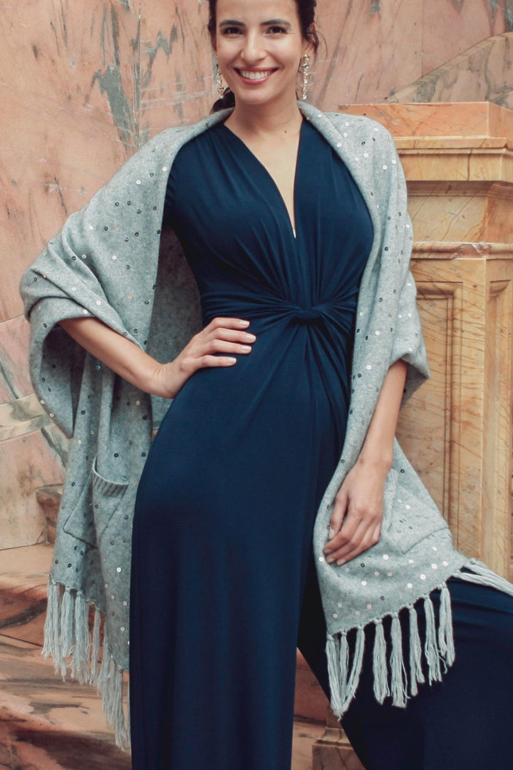 Party Sequined Pocket Kimono