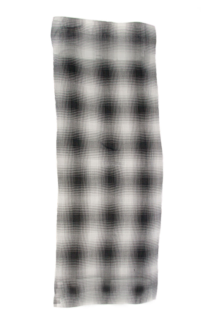 Two Toned Faded Plaid Scarf
