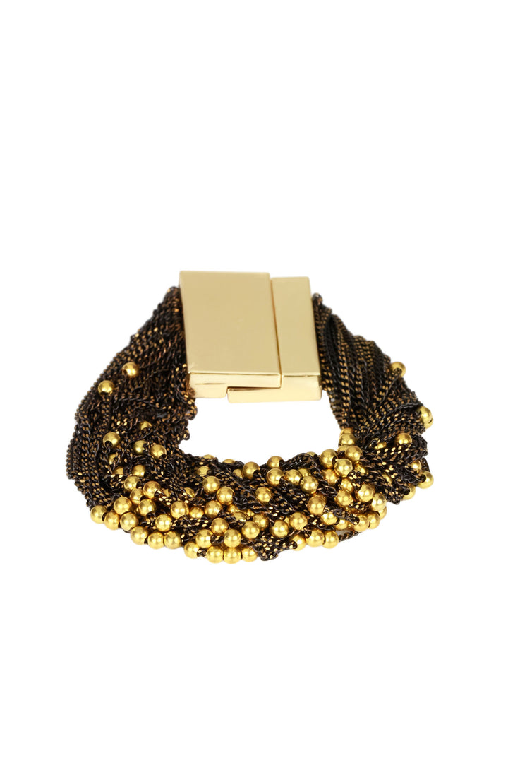 Beaded Chain Magnetic Clasp Bracelet