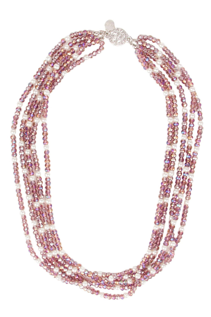 Short Crystal Pearl Necklace
