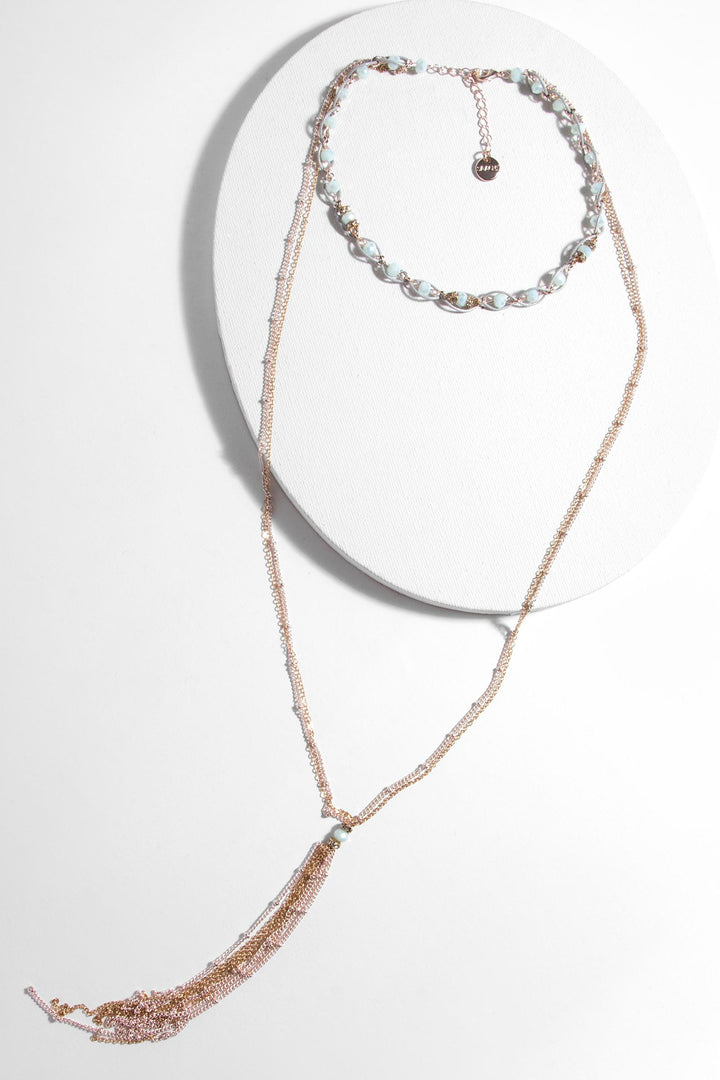 Shyra Tassel Choker Long Layered Necklace