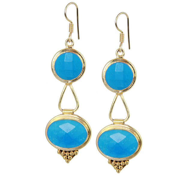 Turquoise Lantern Earrings