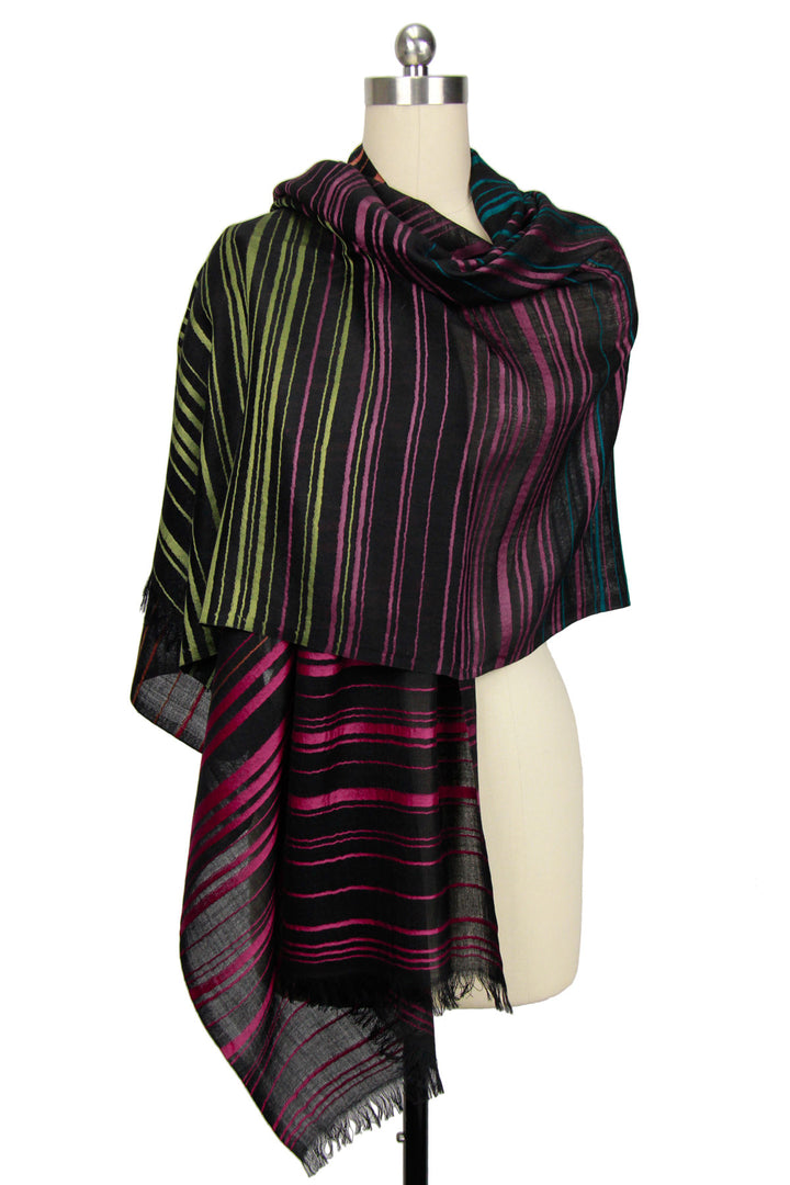 Multi Colored Striped Scarf