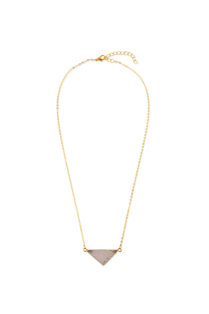 Triangle Druzy Necklace
