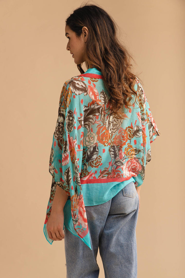 Brielle Printed Short Poncho