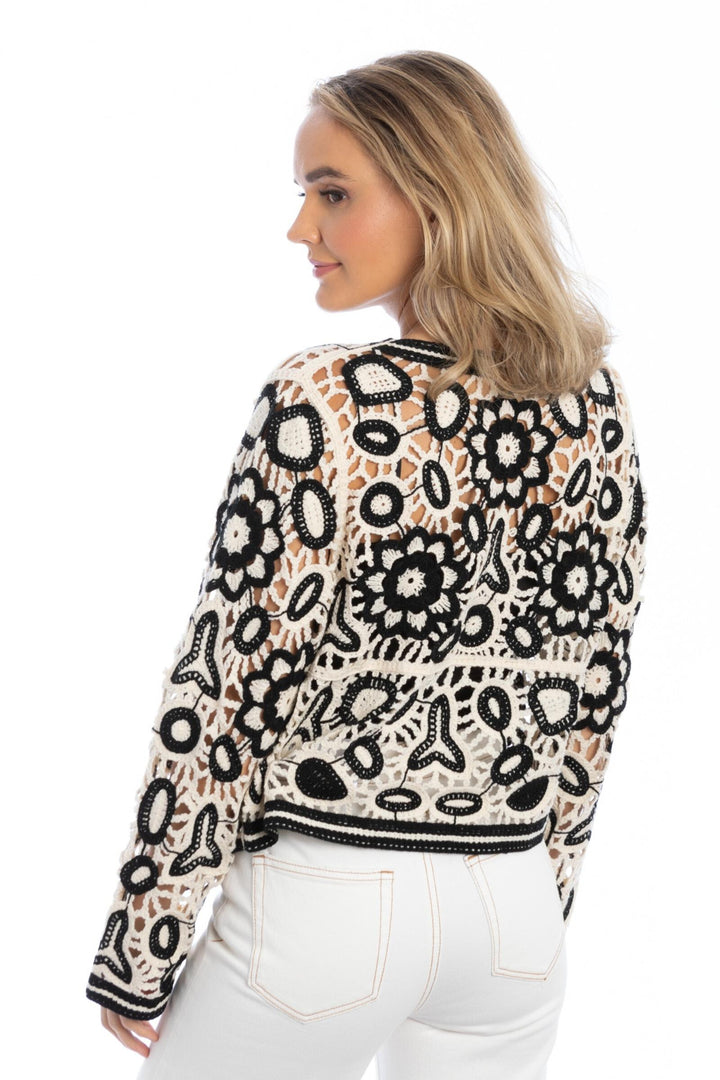 Floral Lace Crochet Short Jacket