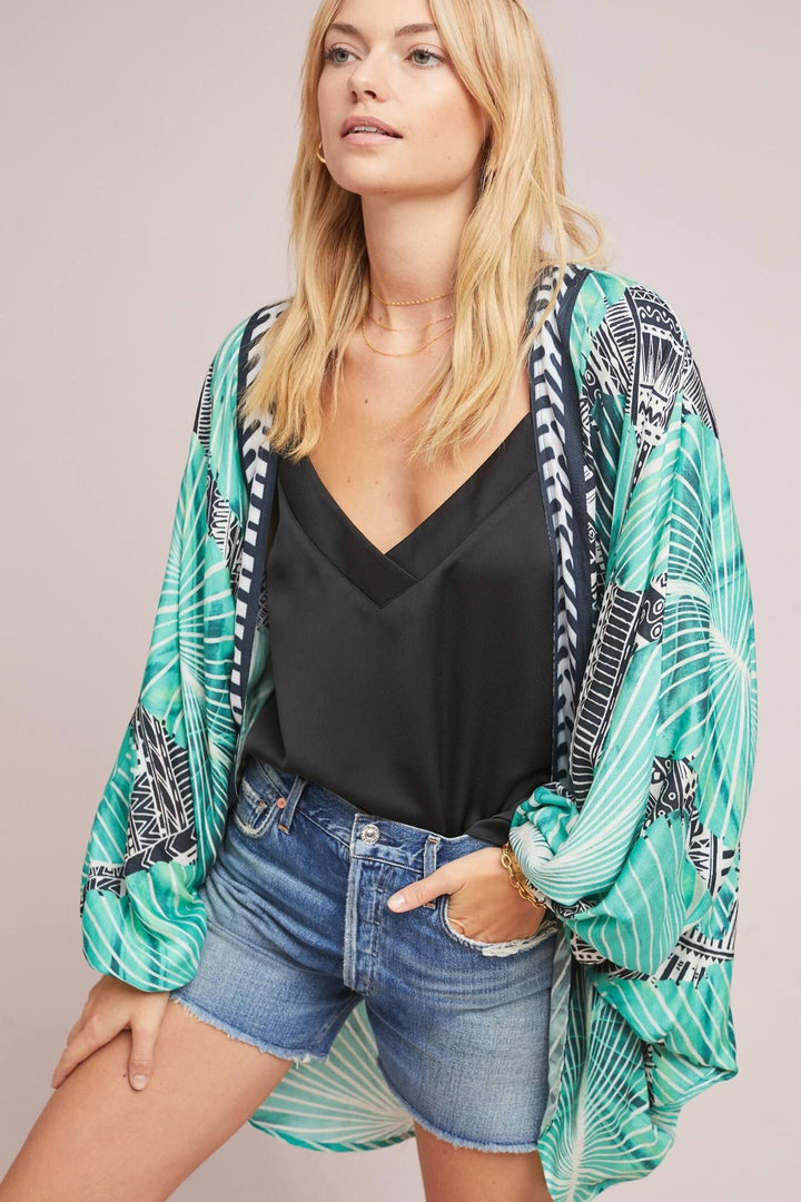 Tribal Print Cocoon Kimono