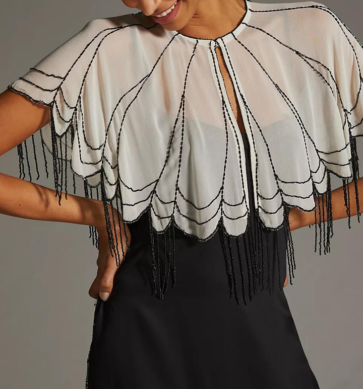 Scallops Embellished Capelet