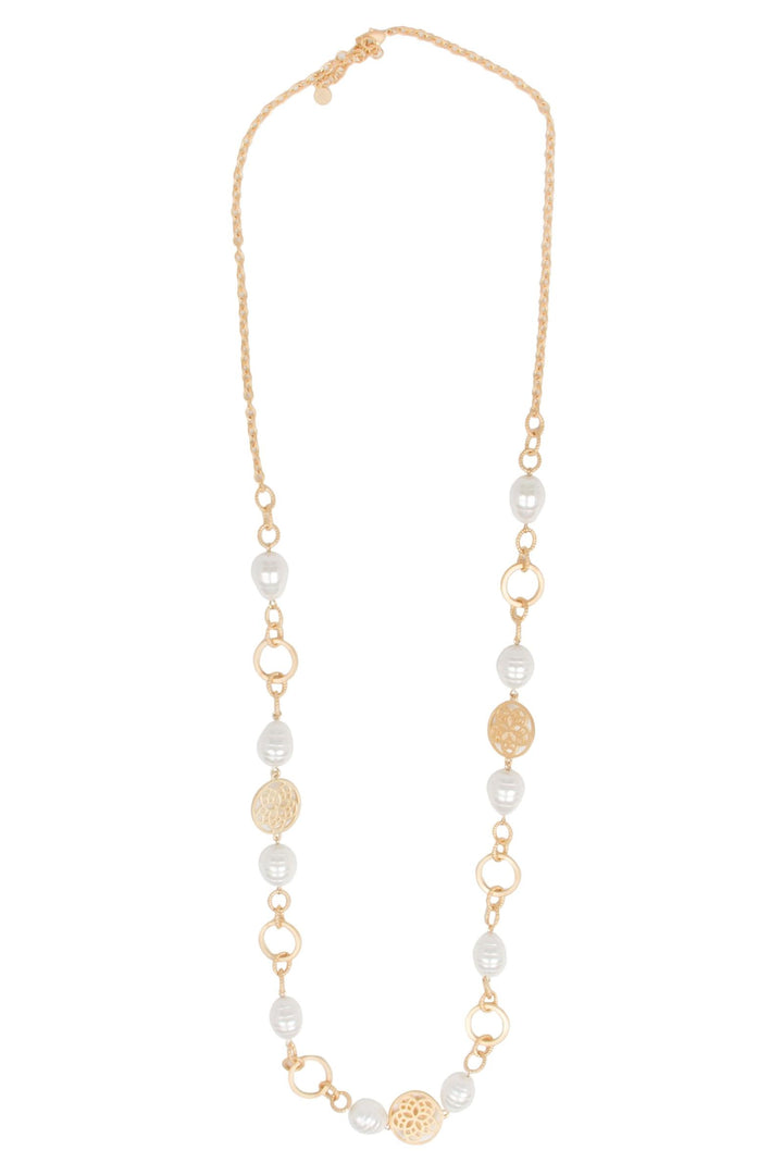 Medallion Pearl Necklace