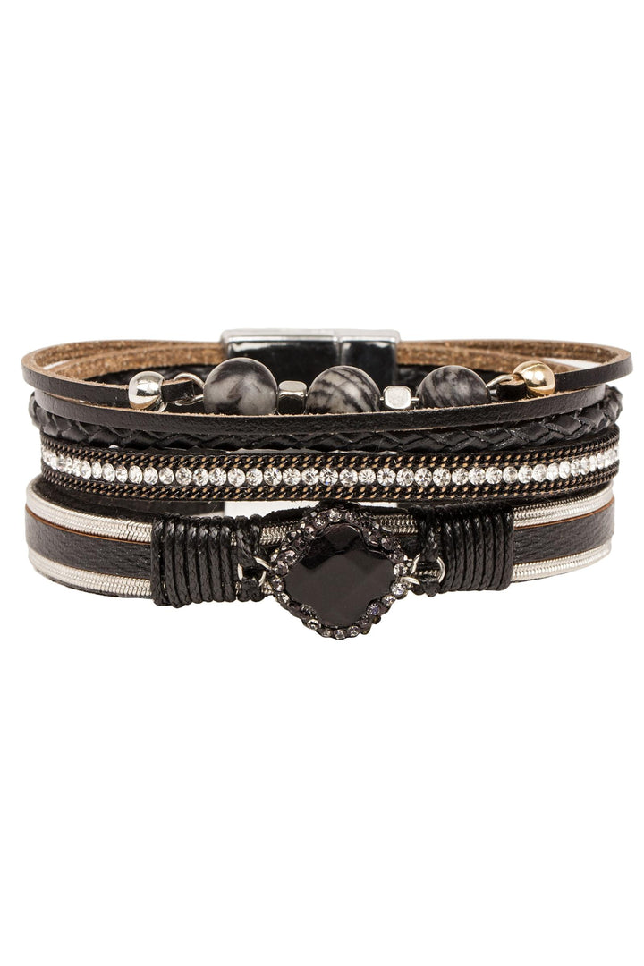 Mixed-In Leather Bracelet
