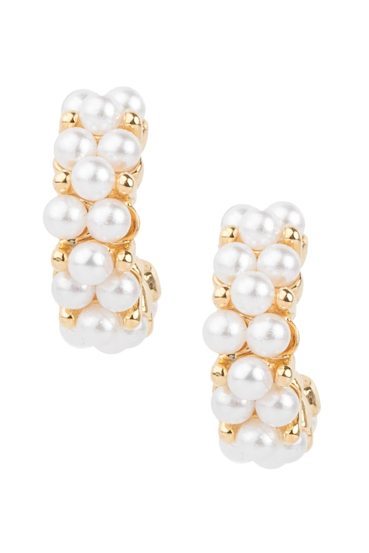Seraphina Pearl Hoop Earrings
