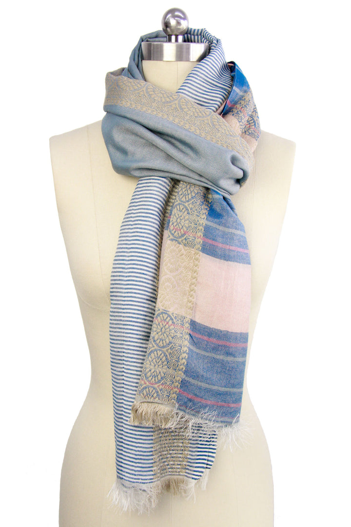 Color Block Stripe Scarf
