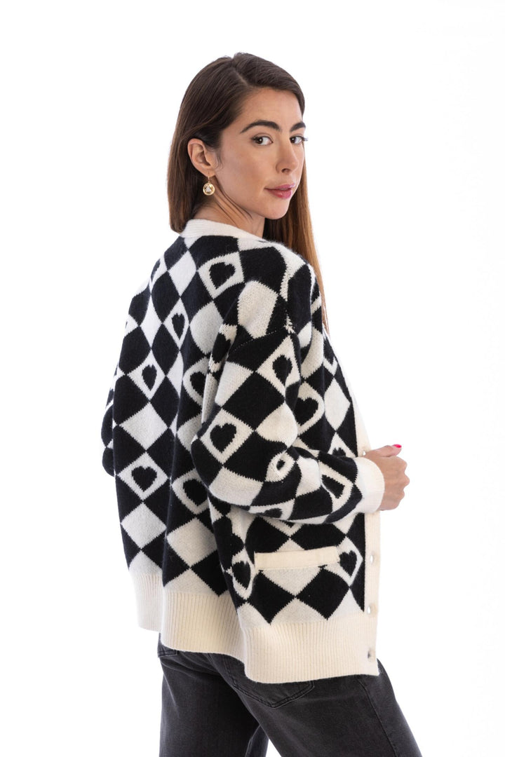 Checkered Hearts Cardigan