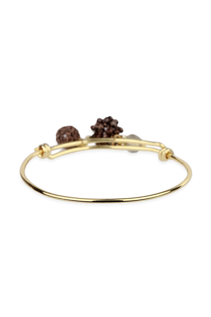 Adjustable Charm Bangle Bracelet