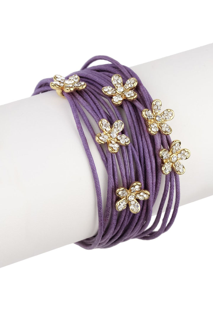 Flower Charm String Bracelet