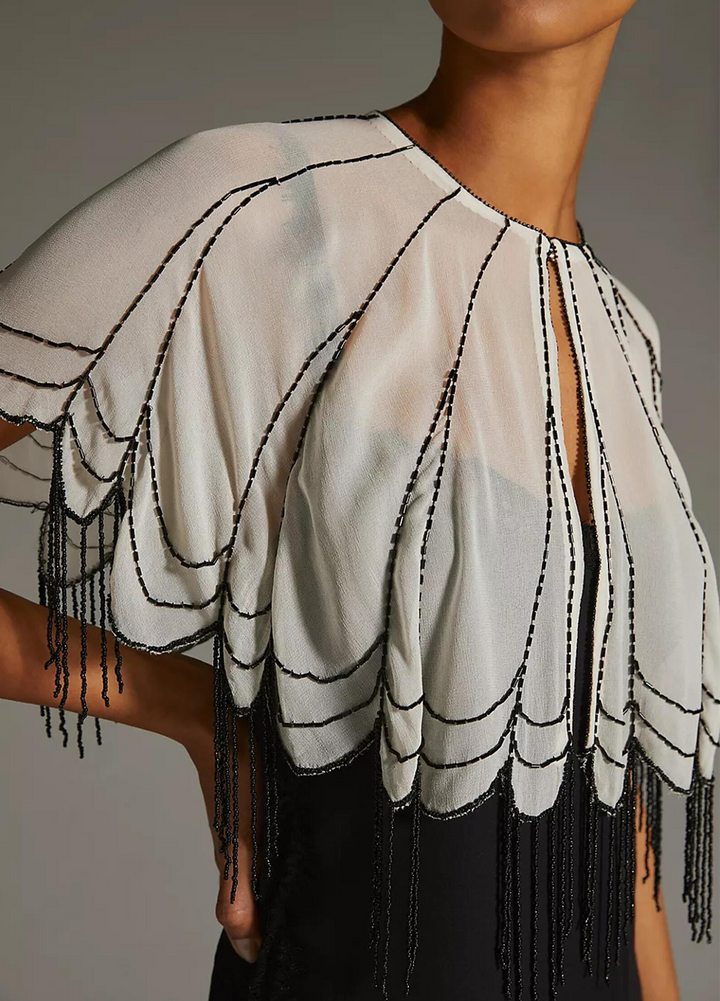 Scallops Embellished Capelet
