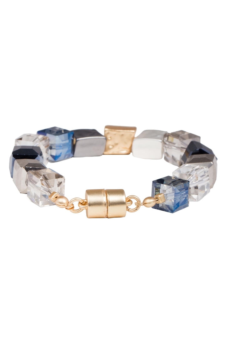 Faceted Bead and Stone Bracelet