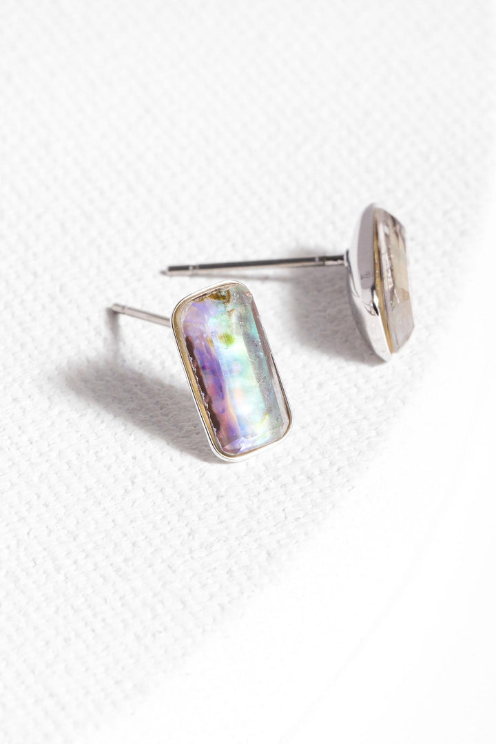 Prism Baguette Earring White