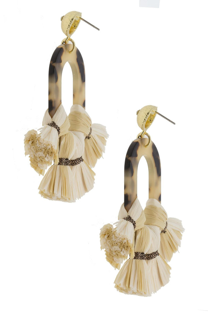 Montauk Raffia Tassel Earring