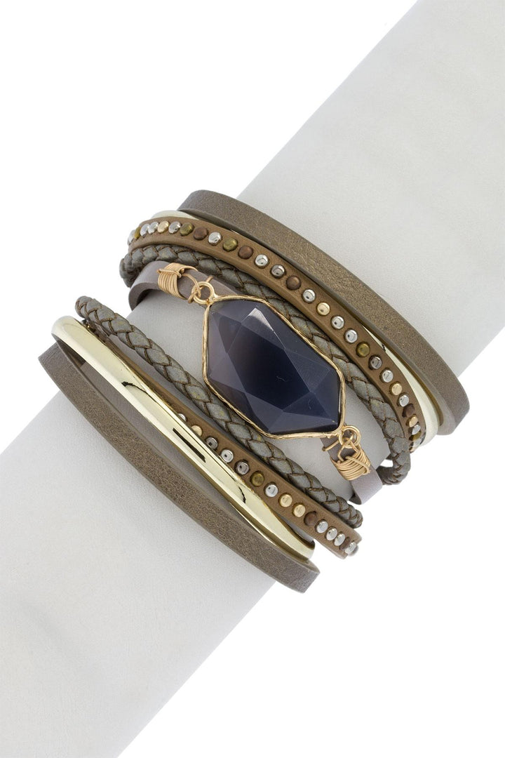 Midnight Tropic Leather Bracelet