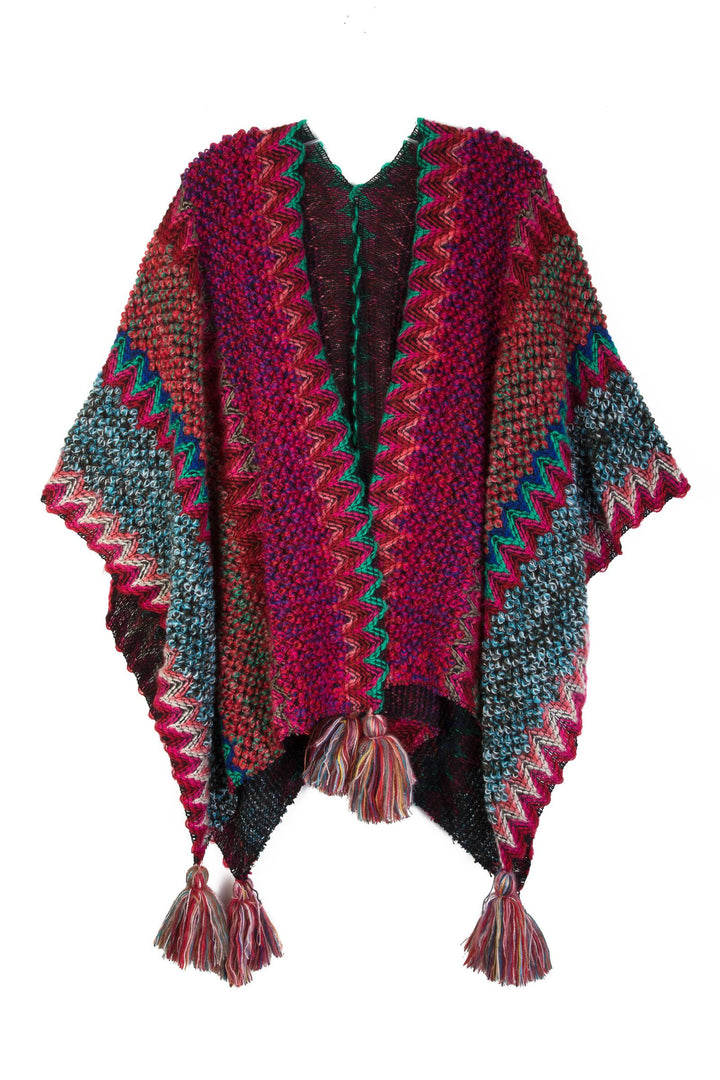 Fringed Knit Kimono
