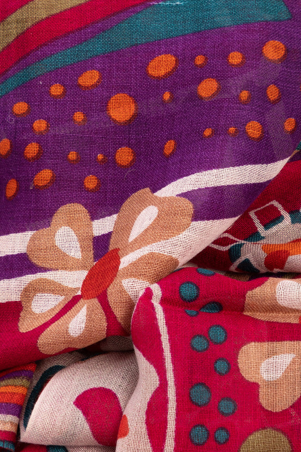 Multi Pattern Colorful Scarf