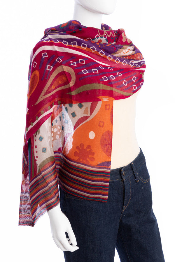 Multi Pattern Colorful Scarf