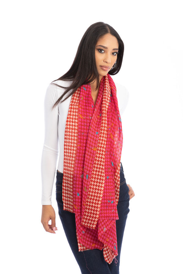 Fun Houndstooth Scarf