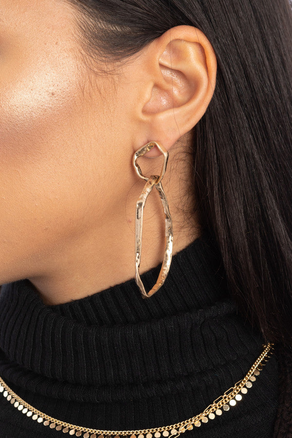 Hand Hewn Earring