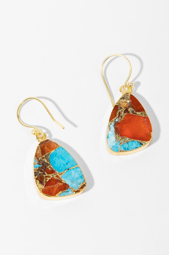 Mojave Triangle Gemstone Earrings
