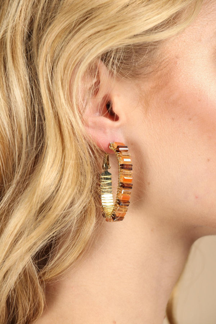 Mosaic Hoop Earring