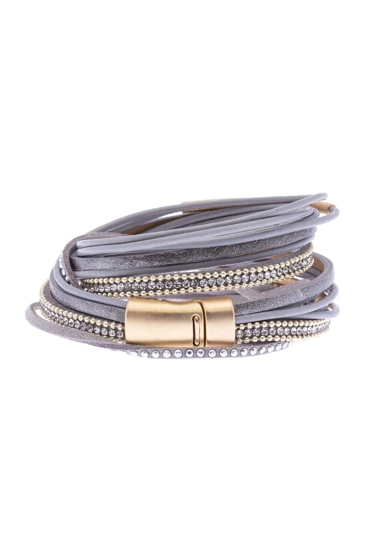 Flaunt Rhinestone Multi Strand Bracelet