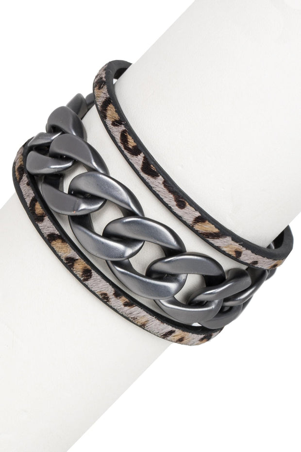 Strongest Link Leather Bracelet