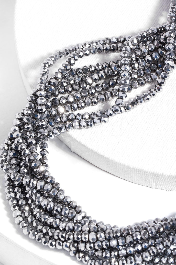Multi Strand Short Crystal Necklace
