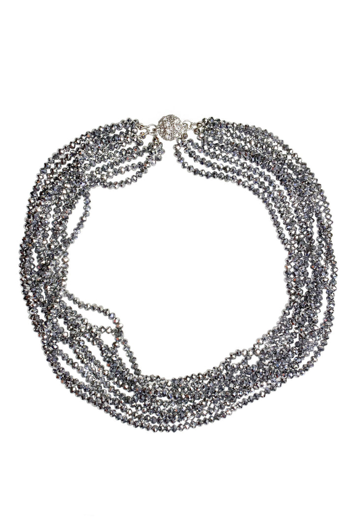 Multi Strand Short Crystal Necklace